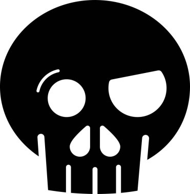 kafatası simgesi vektör illüstrasyon tasarımı