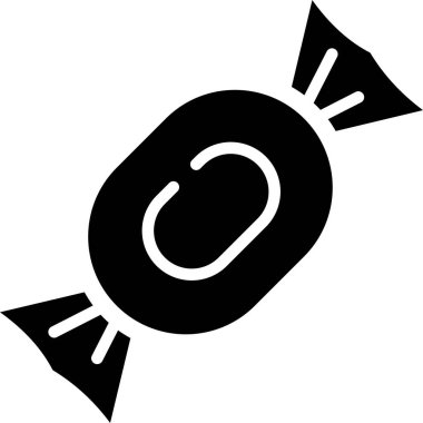 Beyaz arkaplanda şeker simgesi ve vektör illüstrasyon tasarımı