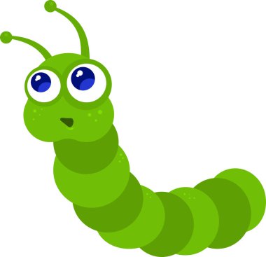 Sevimli çizgi film tırtılı. vektör illüstrasyonu.