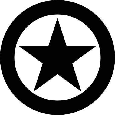 düz yıldız simgesi vektör çizim