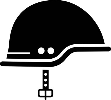 Düz kask ikon vektör çizimi