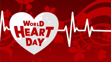 Dünya Kalp Günü arka plan tasarımı. vektör illüstrasyonu