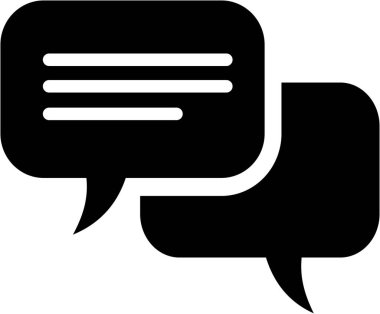 düz sohbet sohbet ileti simgesi