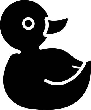 Ördek simgesi beyaz arkaplanda izole edildi