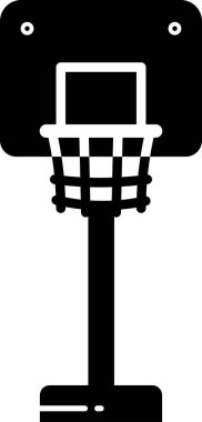 düz basketbol potası vektör illüstrasyonu