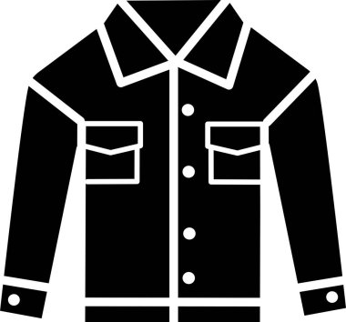 giysi moda gömleği simgesi katı stil, vektör illüstrasyonu