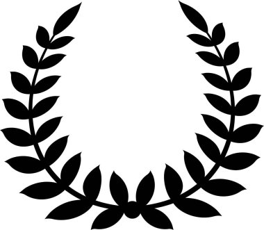 düz defne çelengi vektör simgesi