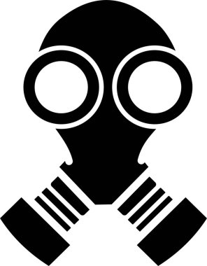 Gaz maskesi simgesi. Web için basit illüstrasyon simgesi