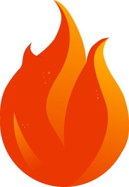 düz alev işareti, vektör çizimi