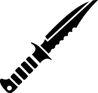 düz bıçak simgesi, vektör illüstrasyonu