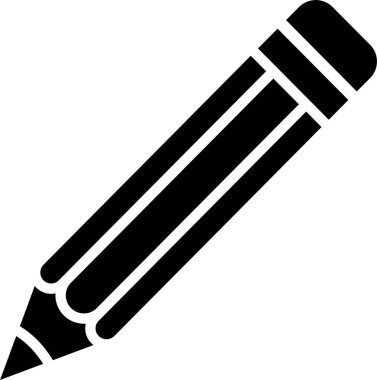 düz kalem ikonu vektör çizimi