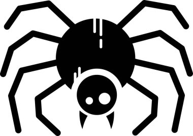 düz örümcek ağı vektör simgesi 