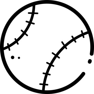 beysbol topu simgesi, vektör illüstrasyonu