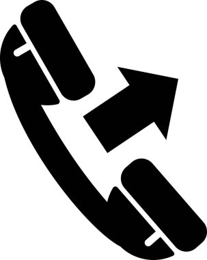 telefon arama simgesi web için izole edilmiş düz stil arkaplan vektör çizimi