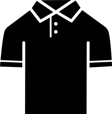 giysi moda gömleği simgesi katı stil, vektör illüstrasyonu