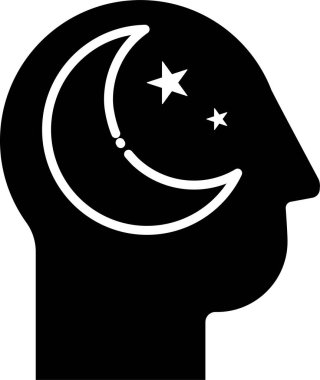 Müslüman adam siyah siluet simgesi, vektör illüstrasyonu