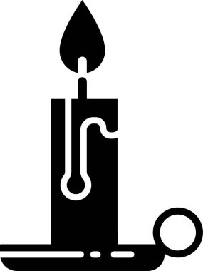 düz şamdan simgesi düz stil