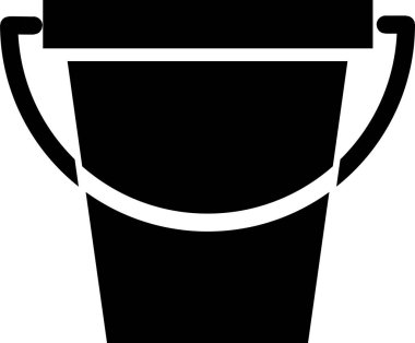 Kova düz simgesi, vektör illüstrasyonu