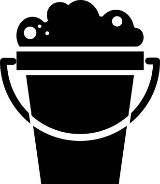 Kova düz simgesi, vektör illüstrasyonu