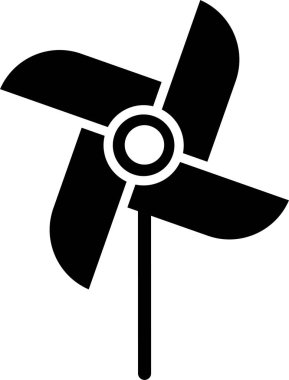 düz fan simgesi, vektör illüstrasyonu