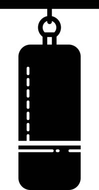 bavulun siyah beyaz simgesi, vektör illüstrasyonu