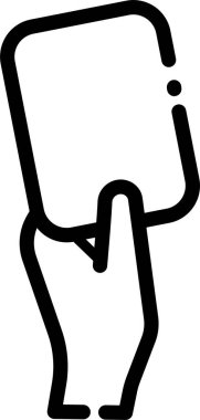 El ele tutuşma kartı, ağ için basit doğrusal resim