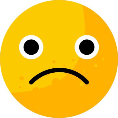 Suratı asık sarı surat emojisi