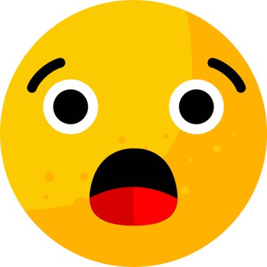 Şok olmuş sarı emoji suratı büyük gözler gösteriyor.