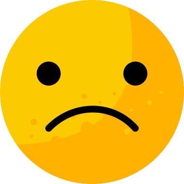 Sarı üzgün yüz ifadesi hayal kırıklığı gösteriyor