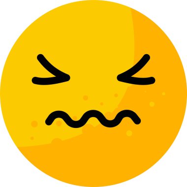 Hüsran ifadesi gösteren sarı emoji yüzü