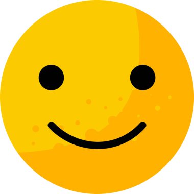 Parlak sarı gülen surat emojisi çizimi