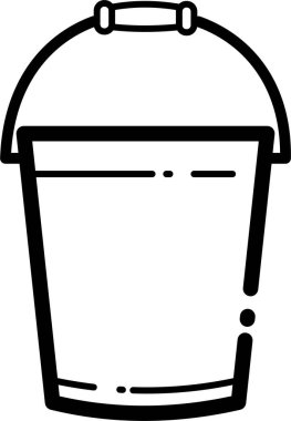 Eğri saplı basit plastik kova