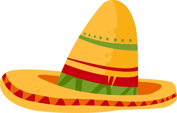 Dekoratif desenli renkli Meksika şapkası.