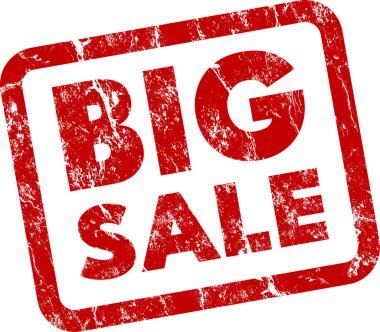 büyük satış pulu simgesi vektör illüstrasyonu 