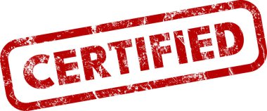 Onaylanmış pul simgesi vektör illüstrasyonu 