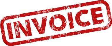 INVOICE pul simgesi vektör illüstrasyonu 