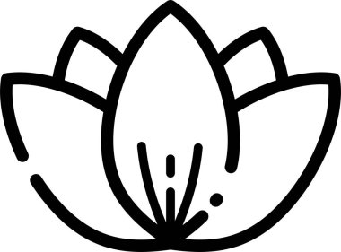 Çiçek nilüfer ikonu ana hat vektörü. çiçek. 