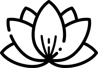 Çiçek nilüfer ikonu ana hat vektörü. çiçek. 