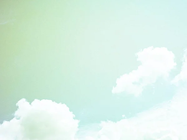 Aard Achtergrond Concept Witte Wolken Blauwe Hemel Retro Vintage Toon — Stockfoto