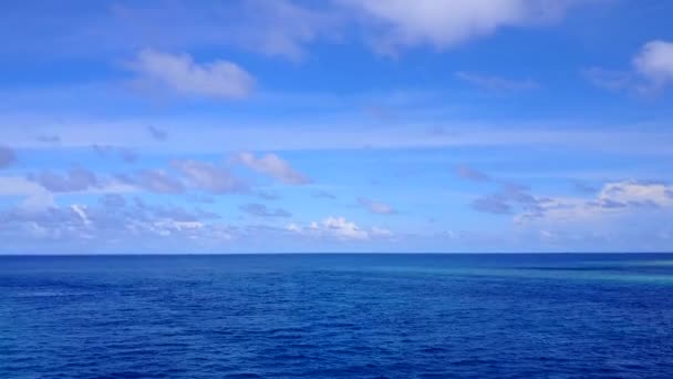 Drone view sky of paradise seashore beach trip by blue ...
