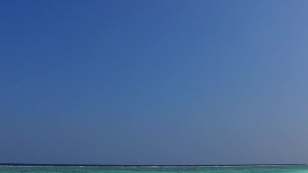 Sommertourismus der tropischen Küste Strand Wildtiere durch blaues Meer mit weißem Sand Hintergrund in der Nähe Resort — Stockvideo