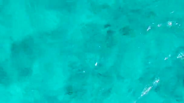 Slunečné nebe perfektní turistické pláže životní styl podle tyrkysového oceánu s čistým pískem pozadí v blízkosti písečného břehu — Stock video