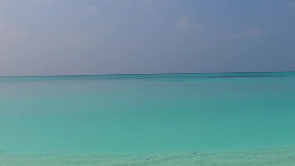 Másolja tér turizmus gyönyörű tengerparti strand nyaralás türkiz lagúna fehér homok háttér zátony közelében — Stock videók