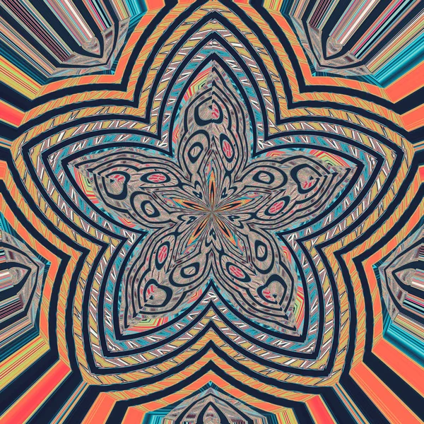 abstract symmetrical pattern from the center,can be used as a template for tapestry