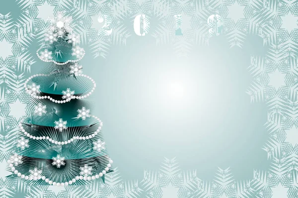 Thème Noël Fond Abstrait Carte Voeux Sapins Noël Stylisés — Image vectorielle