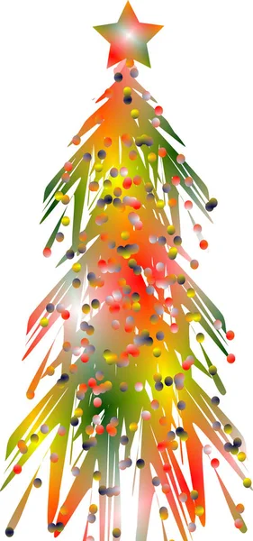 圣诞主题 一套风格化的圣诞树 — 图库照片