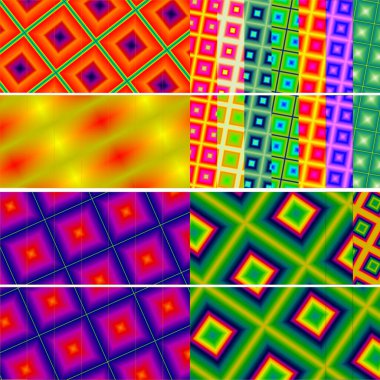 Renkli arkaplan seti, rengarenk eğim, eğimlerin tonlarını değiştirmek mümkündür.