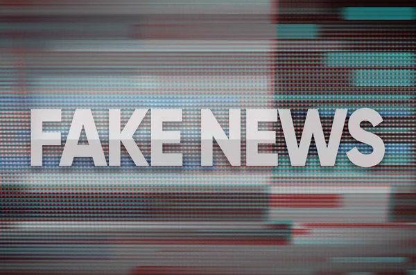 Notizie False Sullo Schermo Digitale Propaganda Disinformazione Concetto Media Internet — Foto Stock