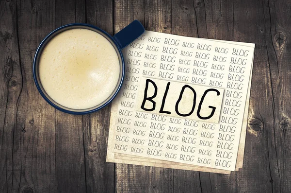 Blog Blog Blog Blogging Ιδέα Φλυτζάνι Του Καφέ Espresso — Φωτογραφία Αρχείου