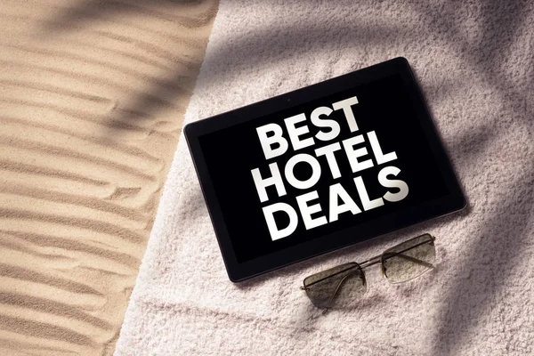 Konzept der besten Hotelangebote — Stockfoto